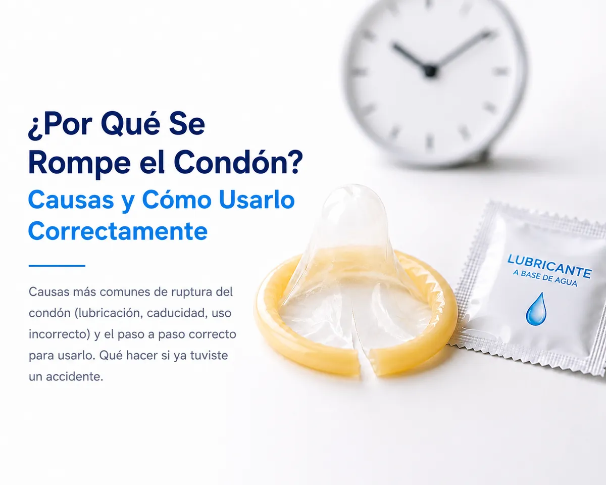 Condón roto — causas y qué hacer después